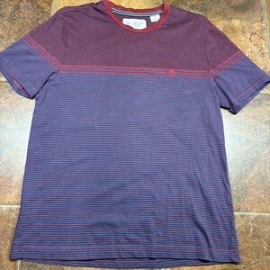 Original Penguin Men's Short Sleeve Shirt in Purple and Red